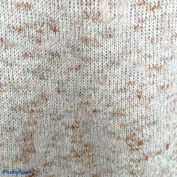 NWT Jessica Simpson Cowl Neck Fuzzy Knit Sweater Tan/Cream Size XS - Picture 3 of 8